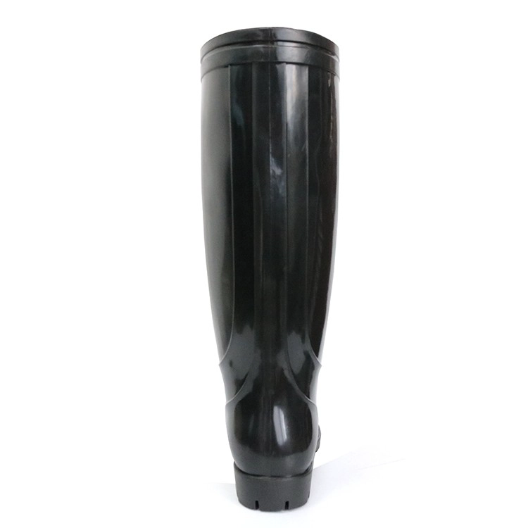 SQ-BB Cheap black pvc glitter rain gumboots for work