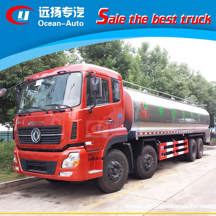dongfeng kinland 8x4 25CBM fresh milk transporting truck