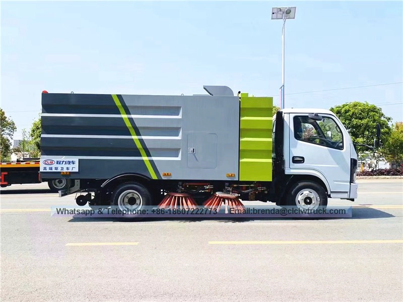 4-6CBM DFAC brand new 4x2 street sweeping trucks