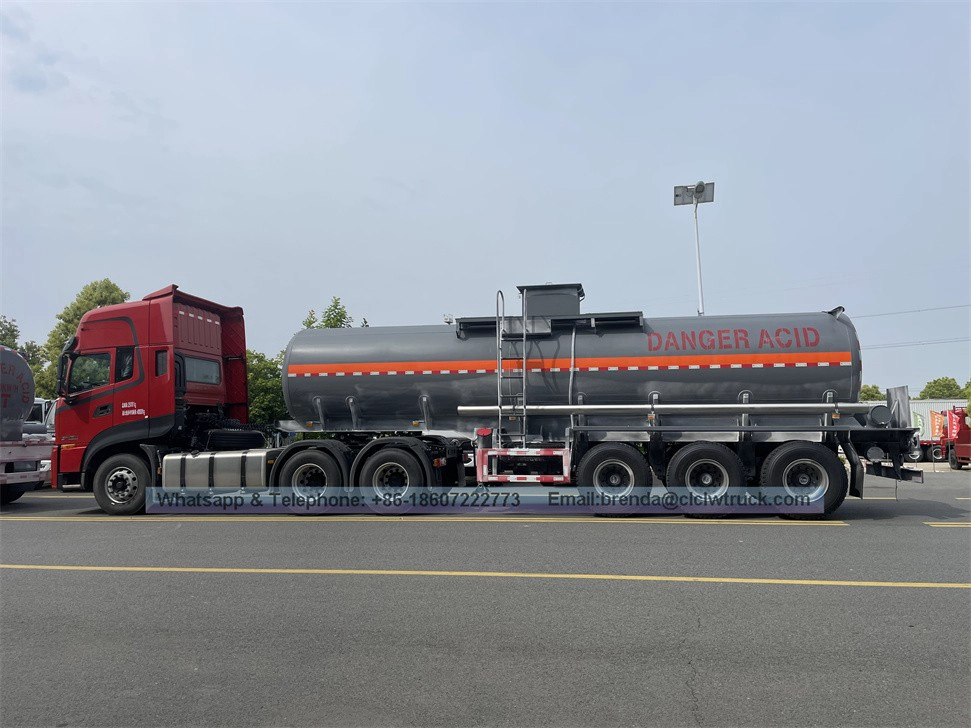 42000liters Aluminum Fuel Tank Trailer/três compartimentos Trailer de liga de alumínio para óleo