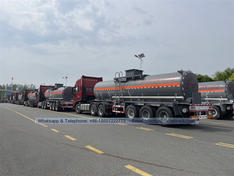 42000liters Aluminum Fuel Tank Trailer/três compartimentos Trailer de liga de alumínio para óleo