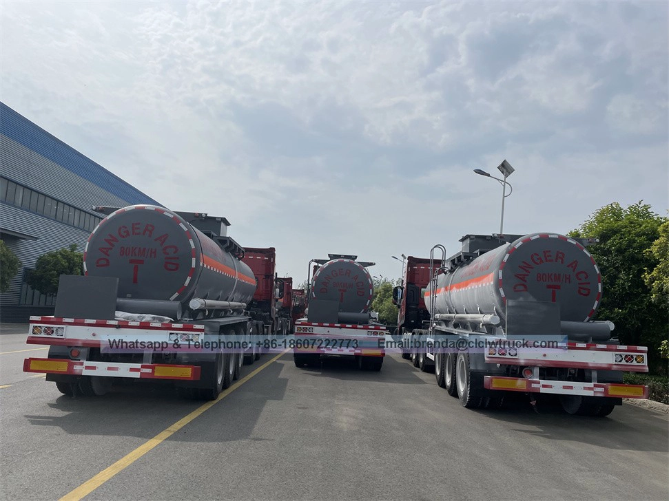 42000liters Aluminum Fuel Tank Trailer/três compartimentos Trailer de liga de alumínio para óleo