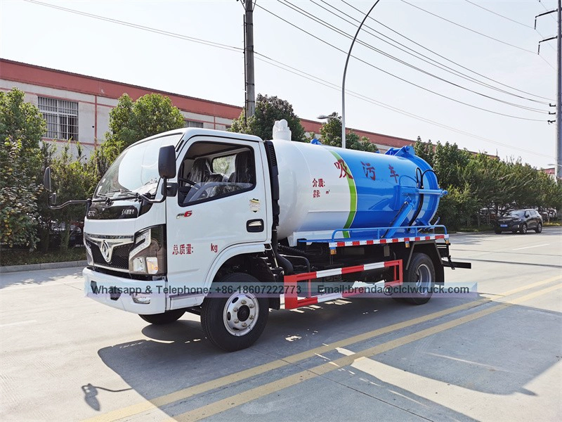 China Best Sewage Treatment Vehicles 5000L 6 cbm tanker Mobile Sewage Suction Truck