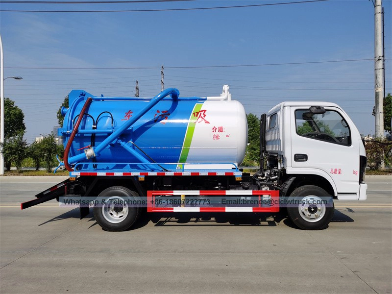China Best Sewage Treatment Vehicles 5000L 6 cbm tanker Mobile Sewage Suction Truck