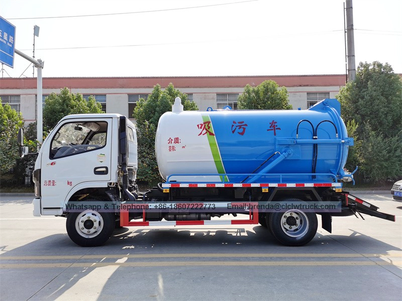 China Best Sewage Treatment Vehicles 5000L 6 cbm tanker Mobile Sewage Suction Truck
