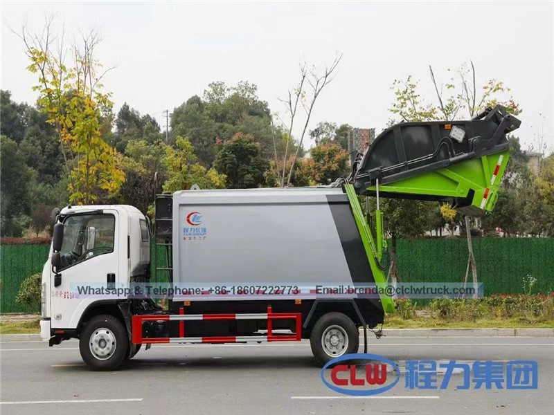 ISUZU 5-8M3 COMPRESSION CURBAGE TRUCHAGE, CHINE GARBAGE TRUCK Fournisseur