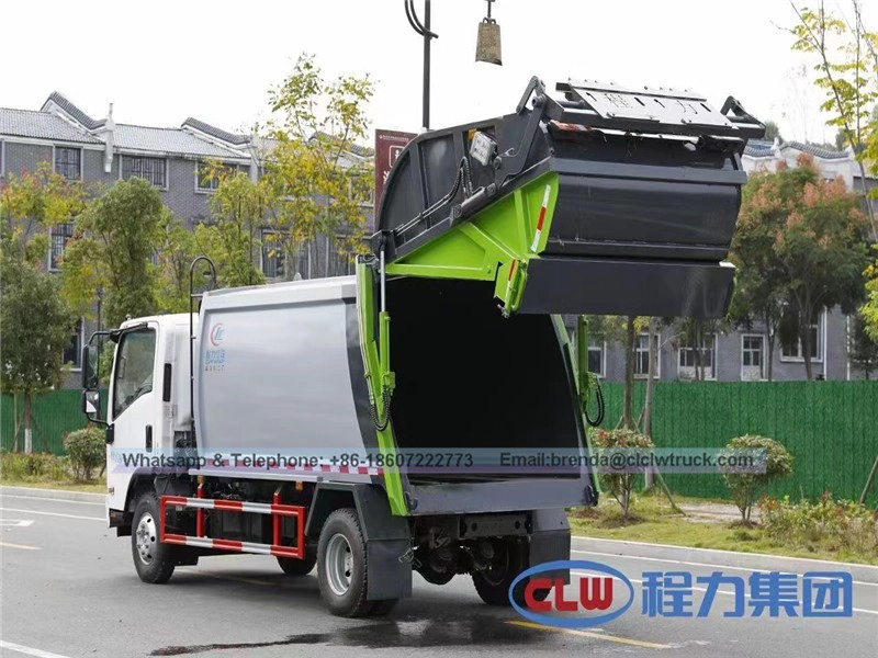 ISUZU 5-8M3 COMPRESSION CURBAGE TRUCHAGE, CHINE GARBAGE TRUCK Fournisseur