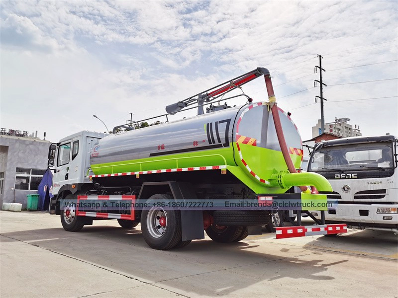 Китайский Dongfeng Kingrun 10200 литры 2640 Галлон Фекальные всасывания грузовик