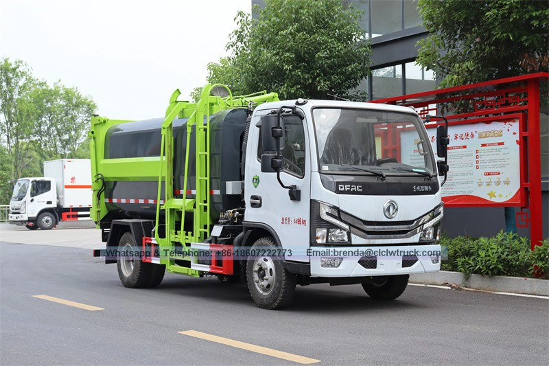 DFAC 4X2 5 CBM Hydraulic Lifter Garbage Truck
