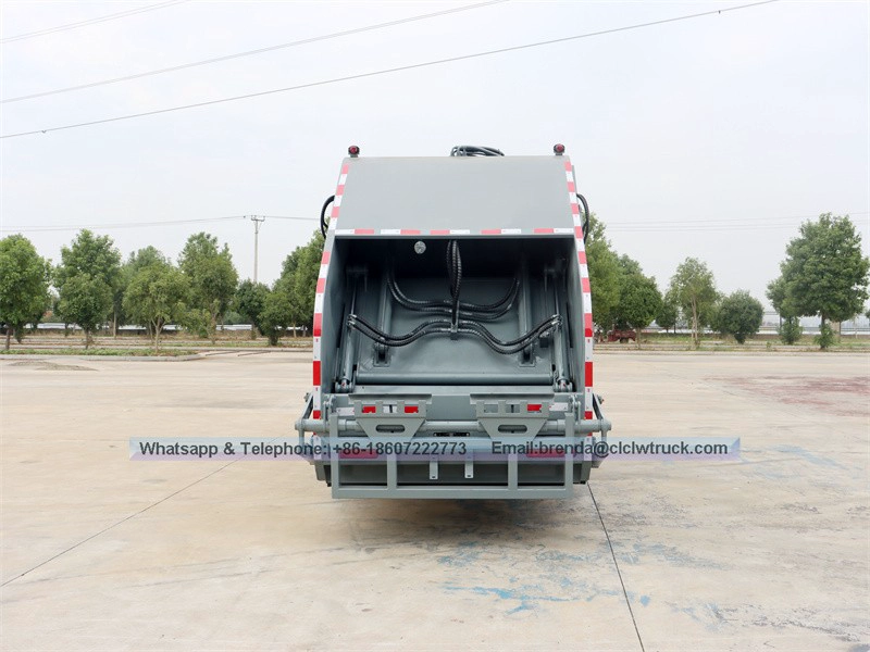 DFAC 4X2 8CBM การบีบอัดขยะรถบรรทุก