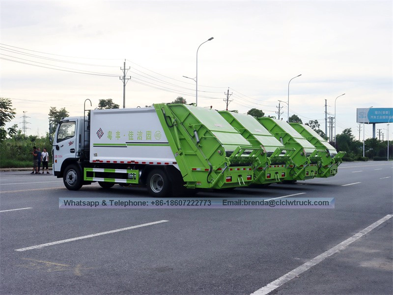 Camion de déchets de compression DFAC 8 tonnes