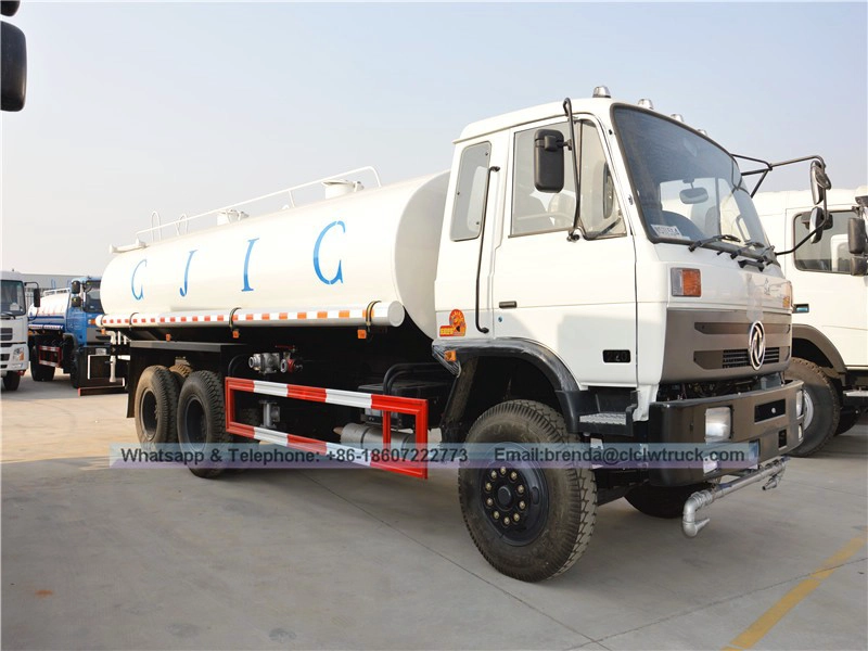 Dongfeng 15m3 Caminhão de caminhão aquático Preço, caminhão de água 6x4 de rua para venda, fornecedor de caminhões de tanques de água China