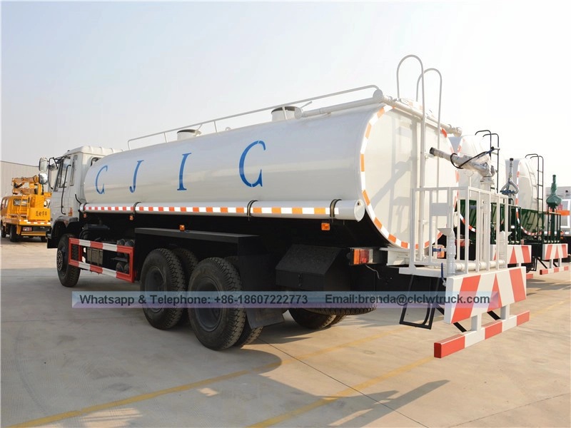 Dongfeng 15m3 Caminhão de caminhão aquático Preço, caminhão de água 6x4 de rua para venda, fornecedor de caminhões de tanques de água China