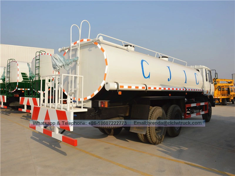 Dongfeng 15m3 Caminhão de caminhão aquático Preço, caminhão de água 6x4 de rua para venda, fornecedor de caminhões de tanques de água China