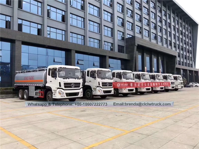 Dongfeng 25000 liter Trak tangki minyak Bowser Bowser