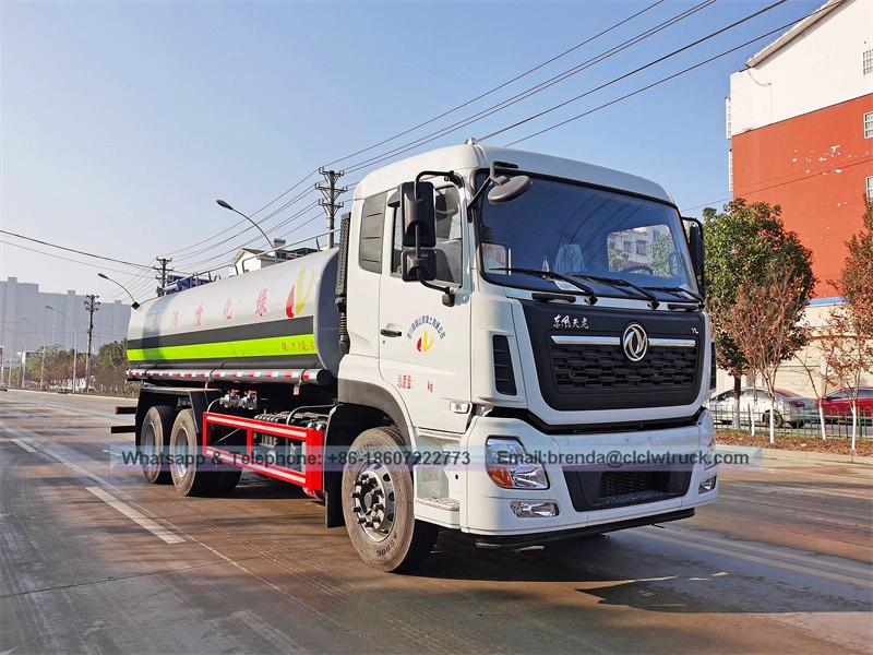 Dongfeng 25000Liter Truck Truck Suplier للبيع الصين ، 6x4 25CBM شاحنة خزان المياه