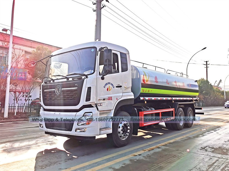 Dongfeng 25000Liter Truck Truck Suplier للبيع الصين ، 6x4 25CBM شاحنة خزان المياه