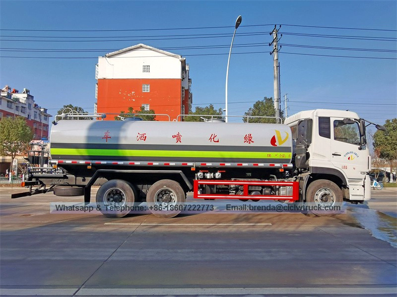 Dongfeng 25000Liter Truck Truck Suplier للبيع الصين ، 6x4 25CBM شاحنة خزان المياه