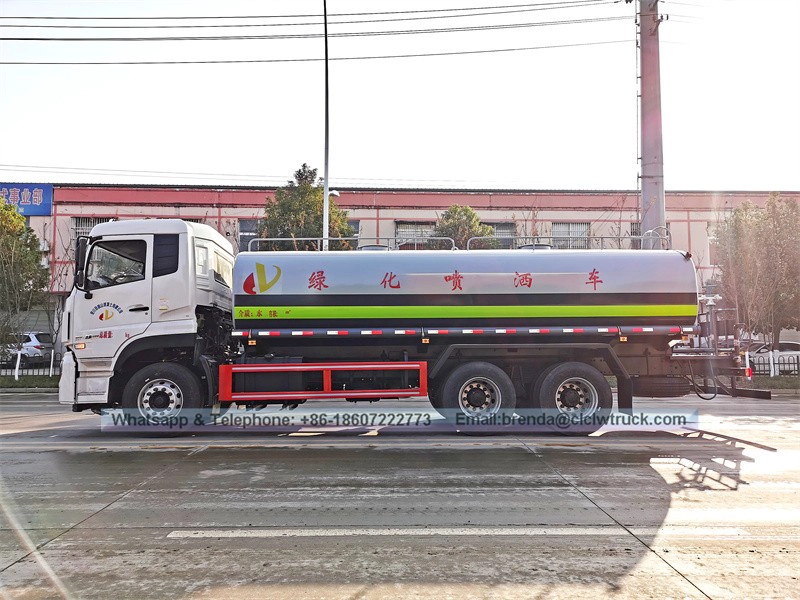 Dongfeng 25000Liter Truck Truck Suplier للبيع الصين ، 6x4 25CBM شاحنة خزان المياه