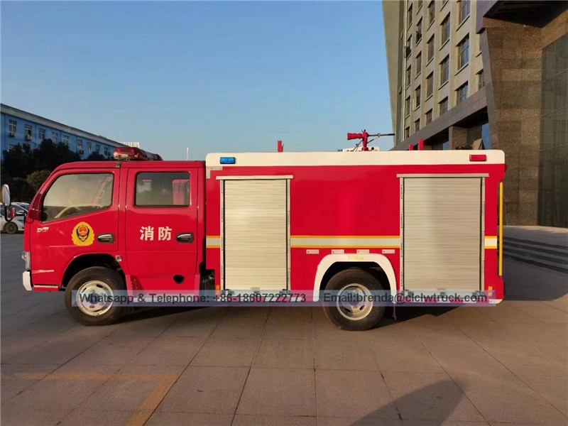 Dongfeng 4000Liter fire truck supplier china,4X2 4CBM water tank fire fighting truck manufacturer