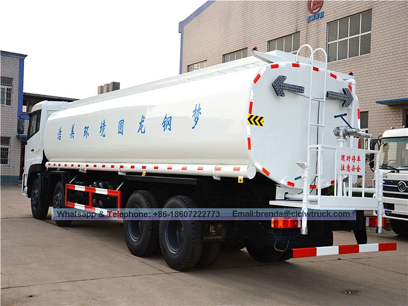 Dongfeng 8x4 5500 แกลลอน 25000L ผู้จำหน่ายรถบรรทุกน้ำ