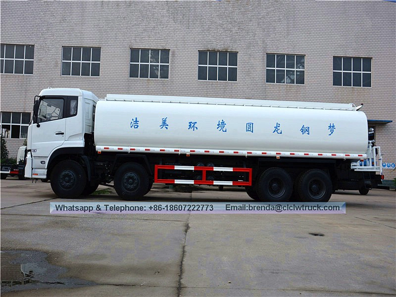 Dongfeng 8x4 5500 แกลลอน 25000L ผู้จำหน่ายรถบรรทุกน้ำ