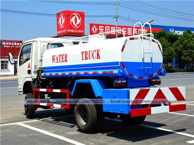 डोंगफेंग DFAC 4x4 5000liter छोटे पानी ट्रक