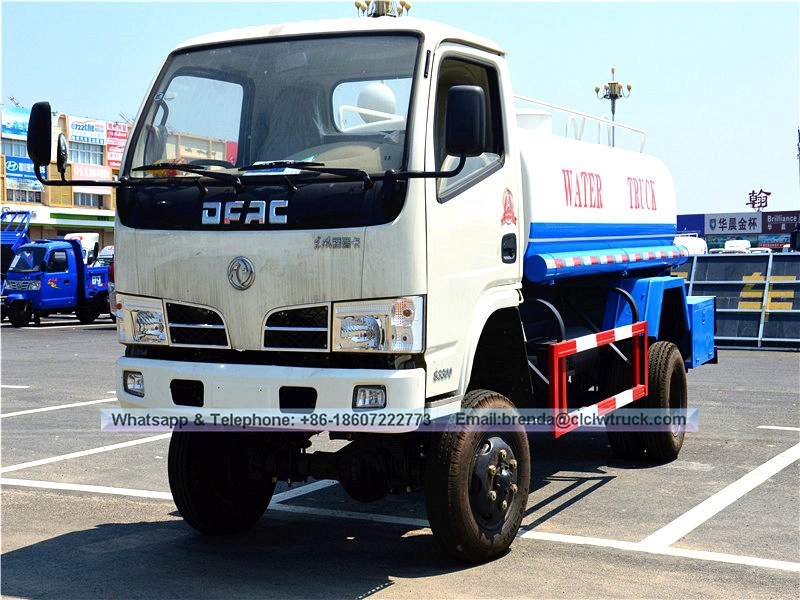 डोंगफेंग DFAC 4x4 5000liter छोटे पानी ट्रक