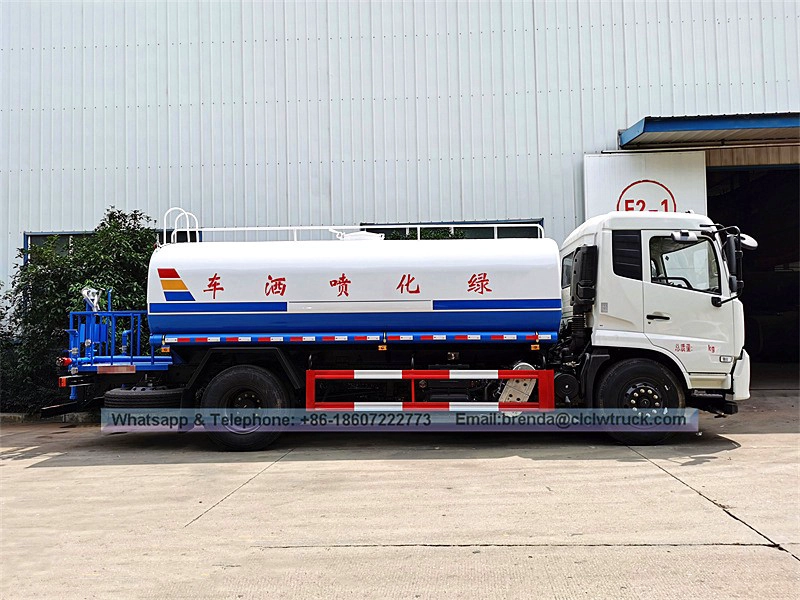 Pembekal trak air Dongfeng Tianjin 12000L china, pengeluar trak tangki air 12CBM china