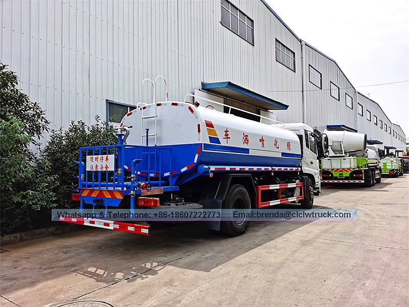 Pembekal trak air Dongfeng Tianjin 12000L china, pengeluar trak tangki air 12CBM china