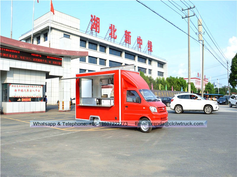 มัลติฟังก์ชั่ Dongfeng มินิรถบรรทุกอาหารมือถือ