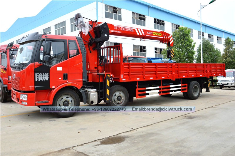 FAW รถบรรทุกติดเครนผู้ผลิต, 8,000-10,000 กิโลกรัมรถบรรทุกติดเครน, รถบรรทุกติดเครนผู้ผลิตจีน