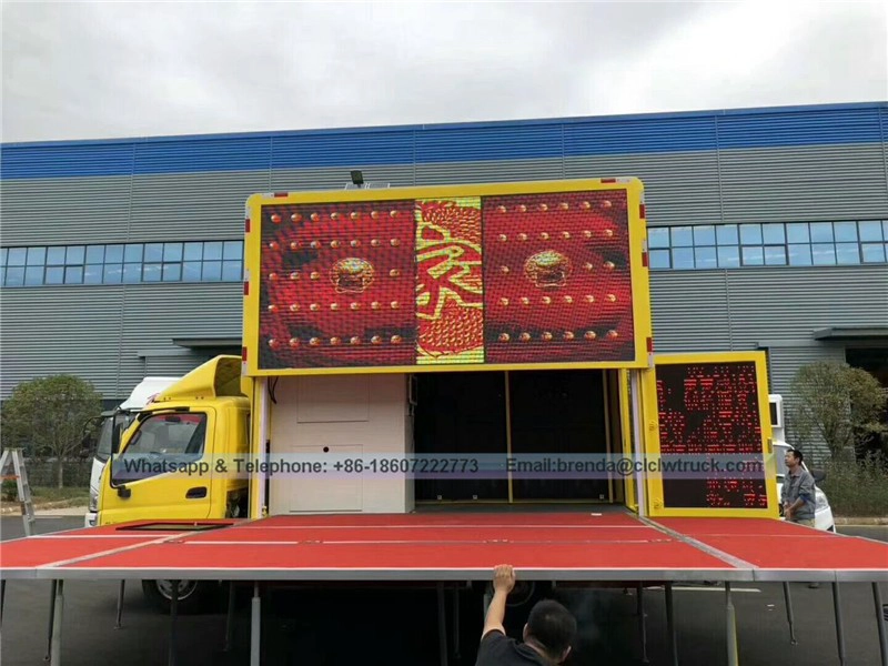 FOTON Brand mobile LED truck with P5, P6, P4 screen for sale,Led advertising vehicle