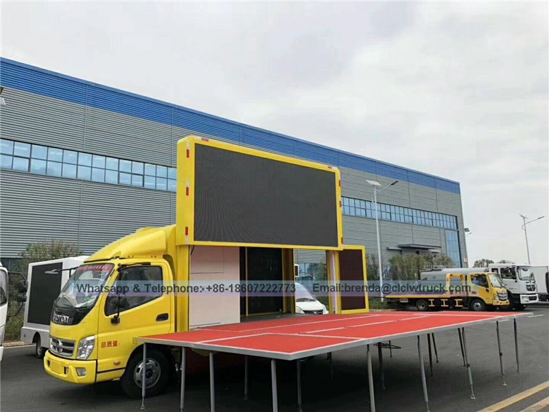 FOTON Brand mobile LED truck with P5, P6, P4 screen for sale,Led advertising vehicle