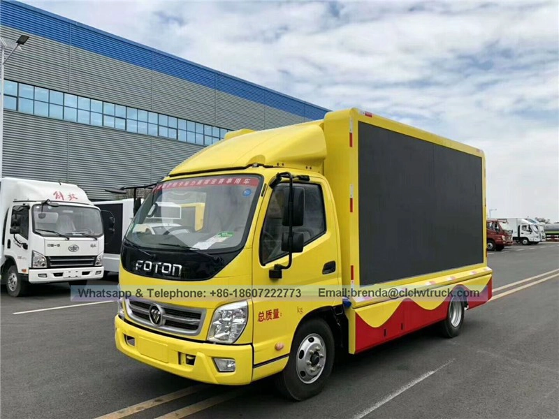 FOTON Brand mobile LED truck with P5, P6, P4 screen for sale,Led advertising vehicle
