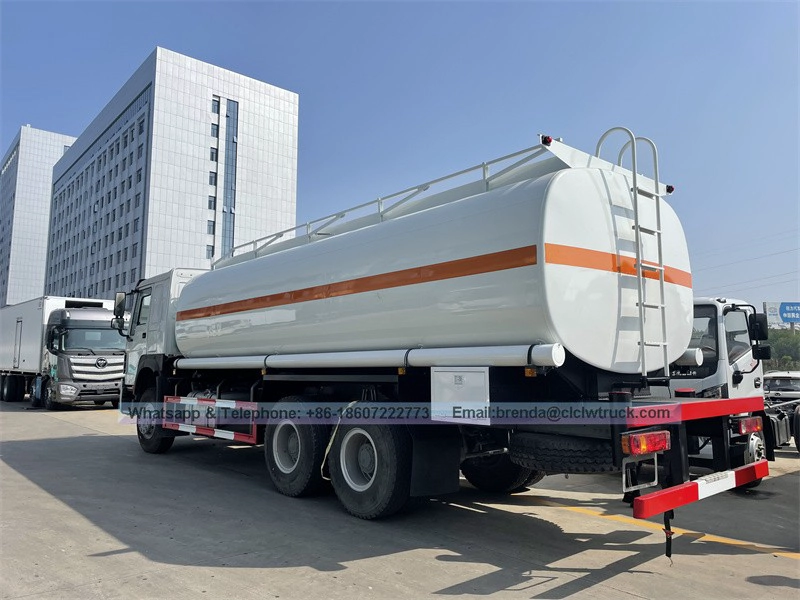 HOWO 6x4 carbon steel fuel tanker truck for sale