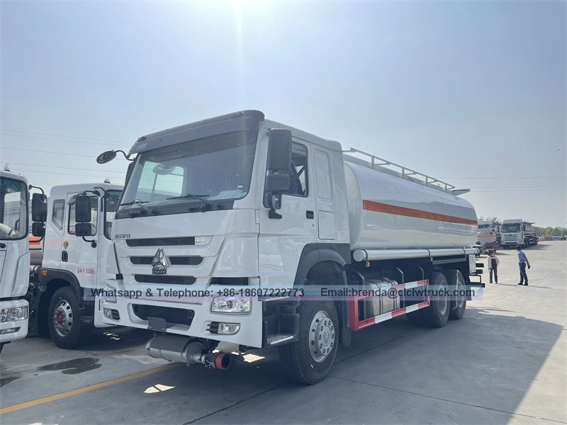 HOWO 6x4 carbon steel fuel tanker truck for sale
