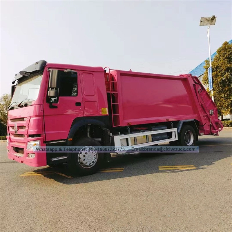 Высокопроизводительный Sinotruck Howo 6 Wheels 290HP Engine Power Настройка 12M3 Грузовик с сжатым мусором с системой работы CAN
