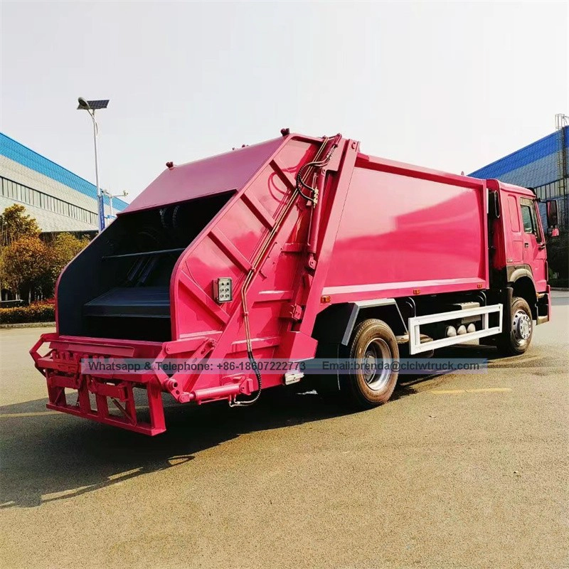Высокопроизводительный Sinotruck Howo 6 Wheels 290HP Engine Power Настройка 12M3 Грузовик с сжатым мусором с системой работы CAN
