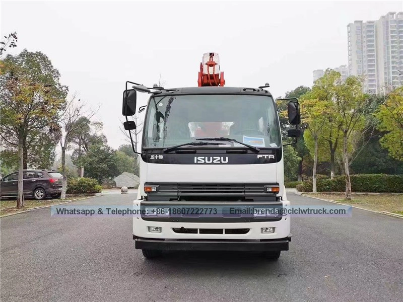 ISUZU 18 mét / 20 mét Xe tải nền tảng làm việc thủy lực trên không cánh tay thẳng để bảo trì đèn đường