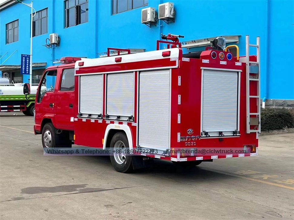 Isuzu Fire Motor Truck 2cbm 2ton 2000l Caminhão de bombeiros de tanque de água para venda quente