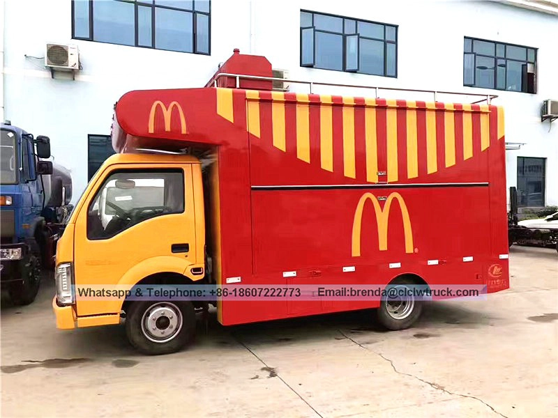 Xe tải thực phẩm JBC để bán, nhà cung cấp xe tải thực phẩm Trung Quốc, xe tải thức ăn nhanh di động 4x2