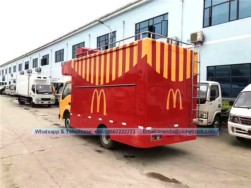 Xe tải thực phẩm JBC để bán, nhà cung cấp xe tải thực phẩm Trung Quốc, xe tải thức ăn nhanh di động 4x2