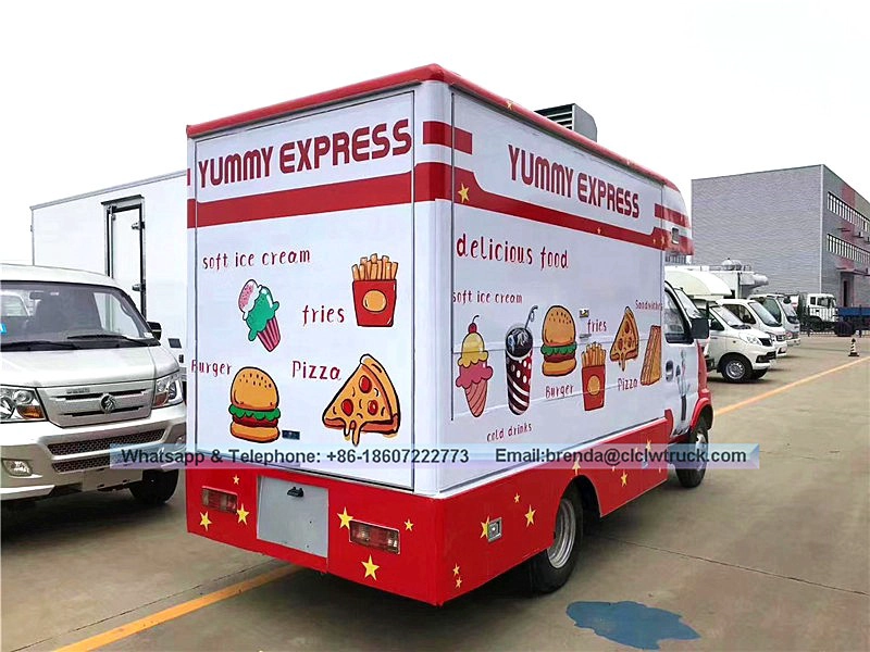 Xe tải thực phẩm JBC để bán, nhà cung cấp xe tải thực phẩm Trung Quốc, xe tải thức ăn nhanh di động 4x2