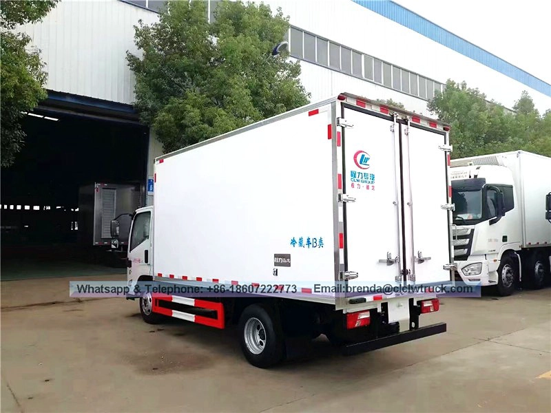 JMC proveedor camión frigorifico China, refrigerador camión de carga de 6 toneladas, 4X2 camión de carga nevera, nevera camiones Euro 4