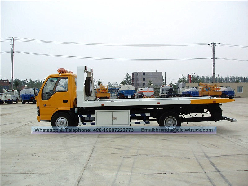 जापान इसुज़ु 3-5ton 600p फ्लैटबेड व्रेकर ट्रक