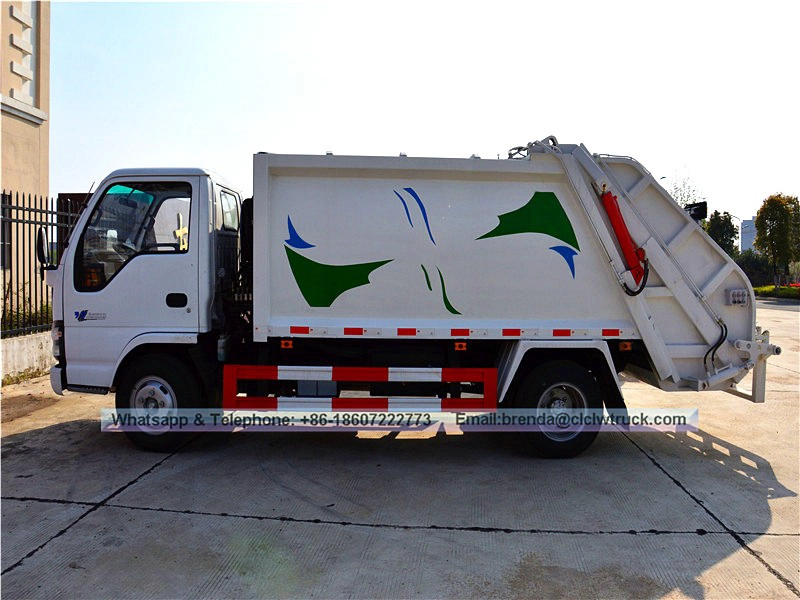 Японская японская isuzu 5m3 4*2 Компактор мусоровый грузовик.
