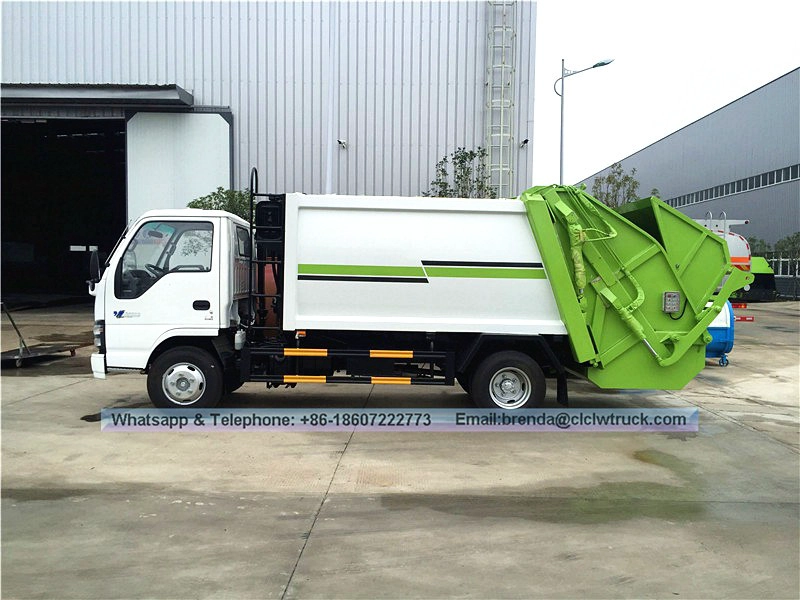 Японская японская isuzu 5m3 4*2 Компактор мусоровый грузовик.