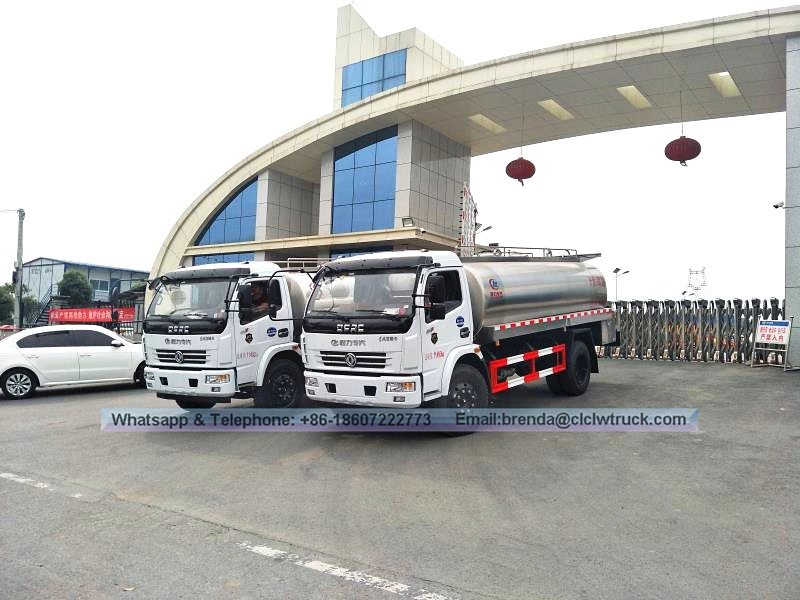 ขับมือซ้าย/ขวา 8000 ลิตรสแตนเลสรถบรรทุกนมขนาดเล็กขายรถบรรทุก