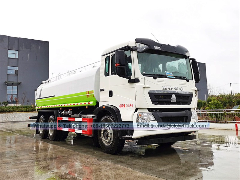 Sinotruk Howo 6x4 4400 gal 20000liter รถบรรทุกน้ำ